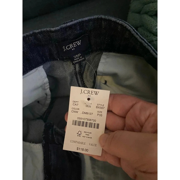 J. Crew Factory Pleated Trouser Jeans Soze 35P - Picture 7 of 8